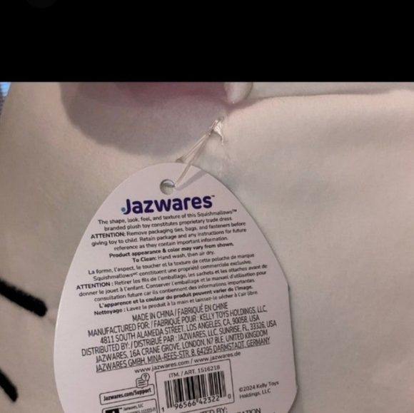 Squishmallows 20” Hello Kitty Plush holding hamburger NWT - Picture 5 of 7